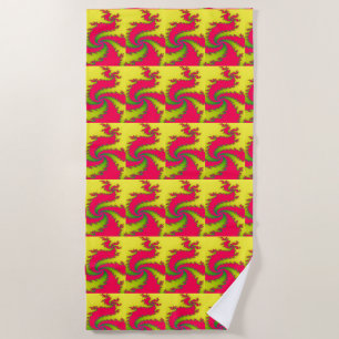 Chinese New Year Dragon Beach Towel