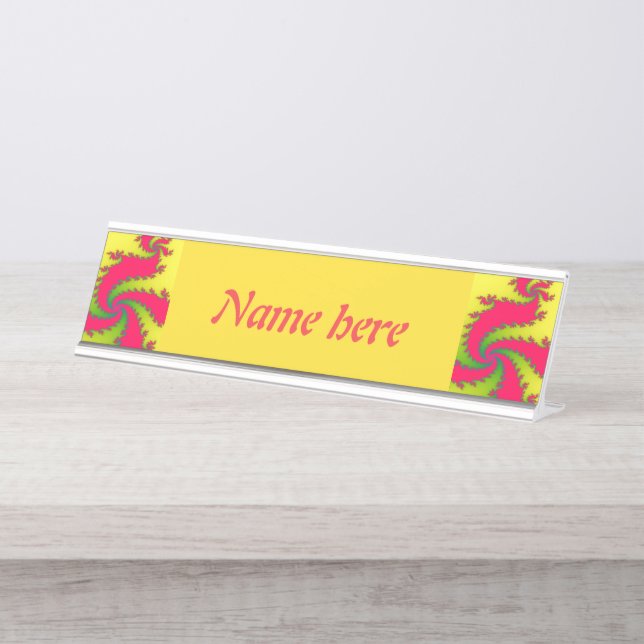 Chinese New Year Dragon Desk Name Plate (Front)