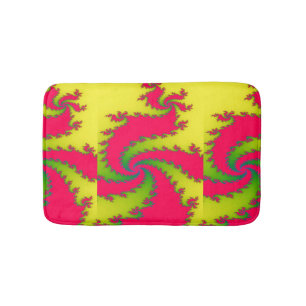 Chinese New Year Dragon Fractal Bath Mat