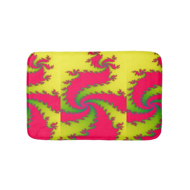 Chinese New Year Dragon Fractal Bath Mat (Front)