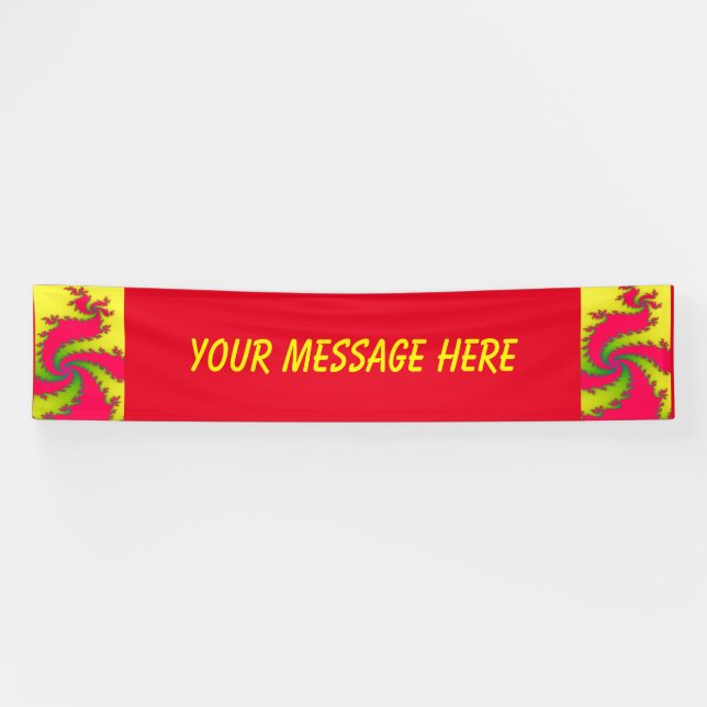 Chinese New Year Dragon Fractal Custom Banner (Horizontal)