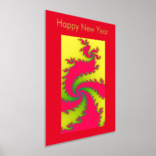 Chinese New Year Dragon Fractal Custom New Year Foil Prints
