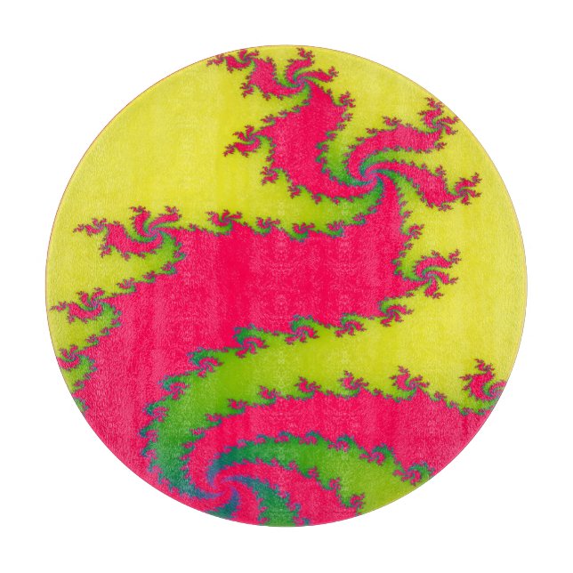 Chinese New Year Dragon Fractal Cutting Board (Front)