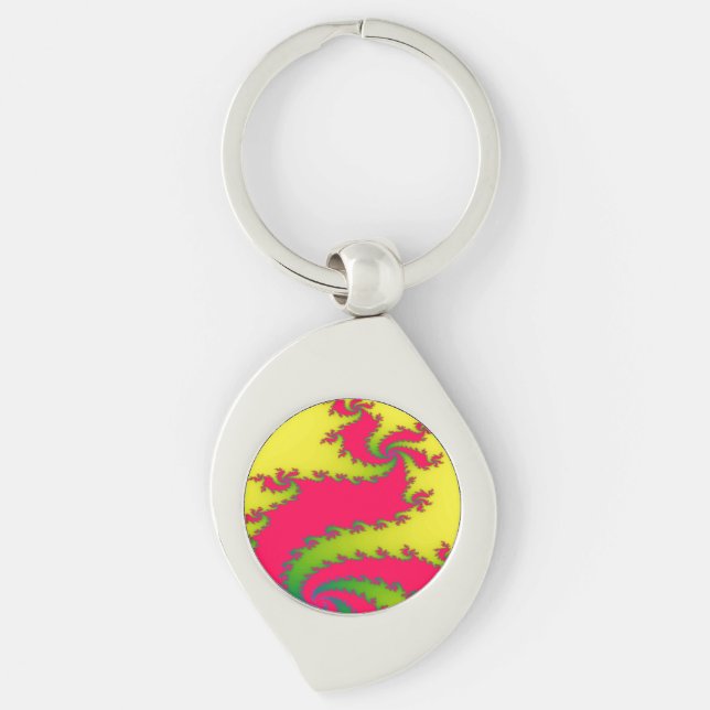 Chinese New Year Dragon Fractal Keychain (Front)
