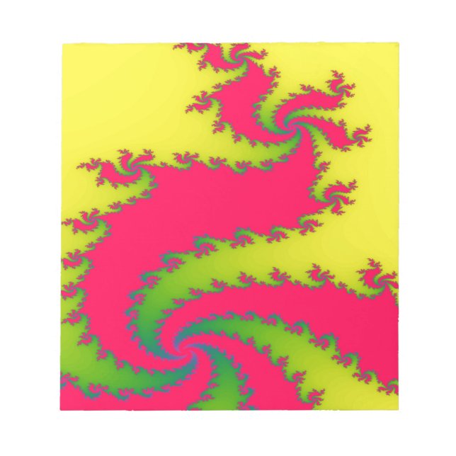 Chinese New Year Dragon Fractal Notepad (Front)