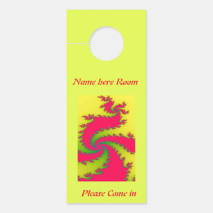 Chinese New Year Dragon Fractal Personalised Door Hanger