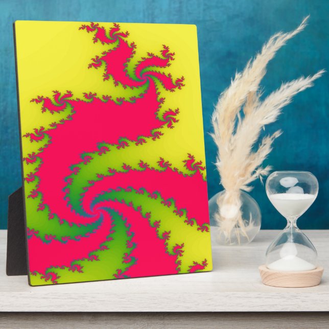 Chinese New Year Dragon Fractal Plaque (Side)