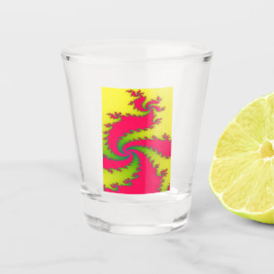 Chinese New Year Dragon Fractal Shot Glass