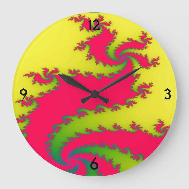 Chinese New Year Dragon Fractal Wall Clock (Front)