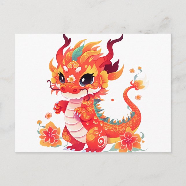 Chinese New Year Dragon Postcard (Front)