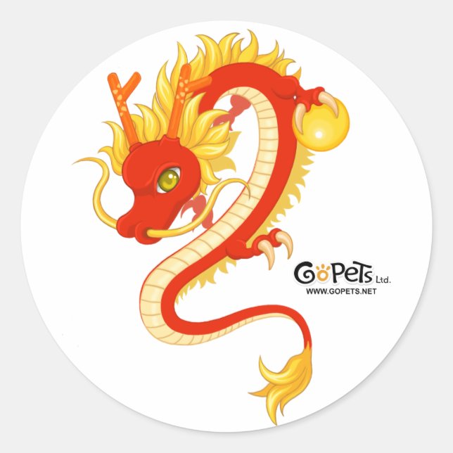 Chinese New Year Dragon Sticker (Front)