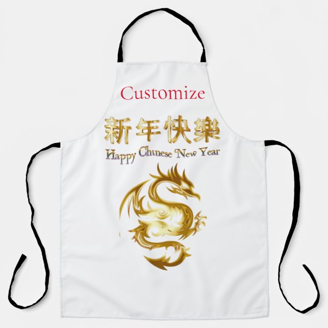 Chinese New Year Dragon Thunder_Cove Apron (Front)
