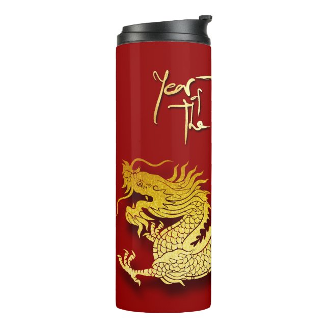 Chinese New Year Dragon Zodiac Birthday TT Thermal Tumbler (Rotated Left)