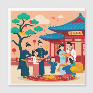 Chinese new year family feast