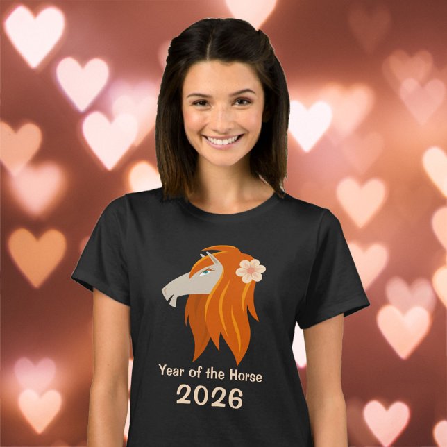 Chinese New Year Fire Horse 2026 Zodiac Women T-Shirt (Creator Uploaded)