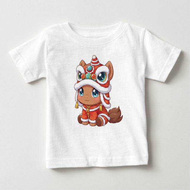 Chinese New Year Horse 2026 Baby T-Shirt (Front)