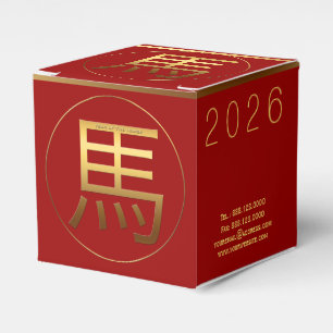Chinese New Year horse 2026 Gold Birthday CFB Favour Box
