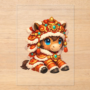 Chinese New Year Horse 2026 Zodiac Acrylic Invitations