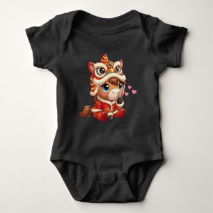 Chinese New Year Horse 2026 Zodiac Baby Bodysuit