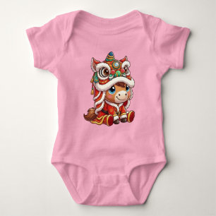 Chinese New Year Horse 2026 Zodiac Baby Bodysuit
