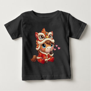 Chinese New Year Horse 2026 Zodiac Baby T-Shirt