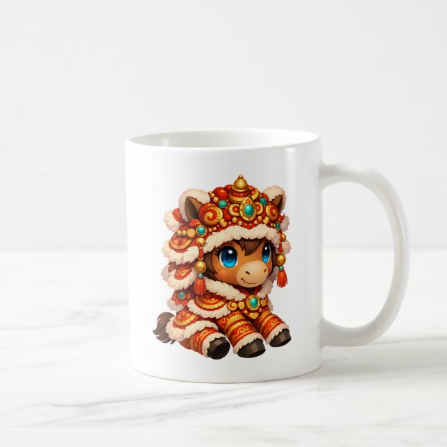 Chinese New Year Horse 2026 Zodiac Coffee Mug (Right)