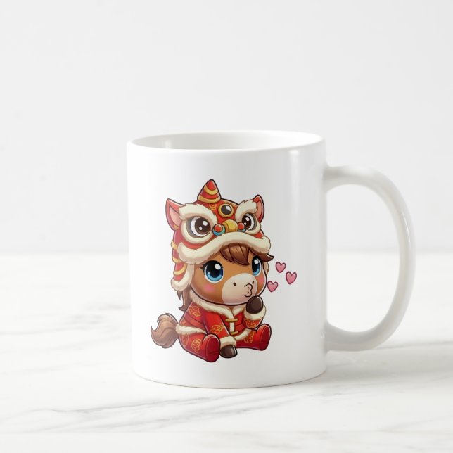 Chinese New Year Horse 2026 Zodiac Coffee Mug (Right)