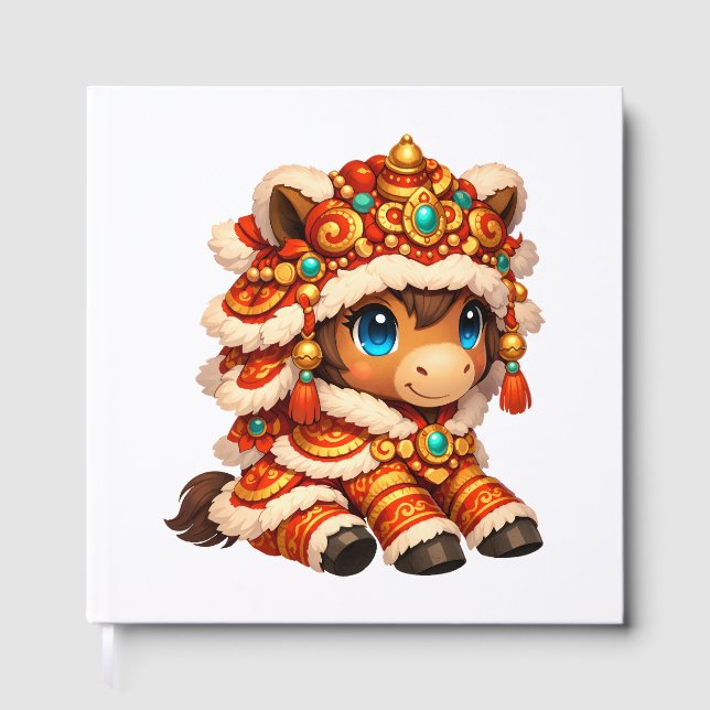 Chinese New Year Horse 2026 Zodiac Guest Book (Front)