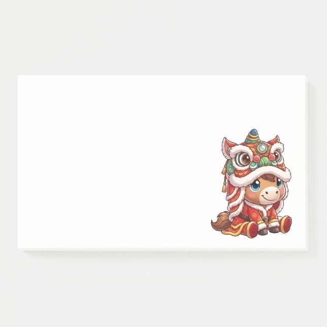 Chinese New Year Horse 2026 Zodiac Post-it Notes (Front)