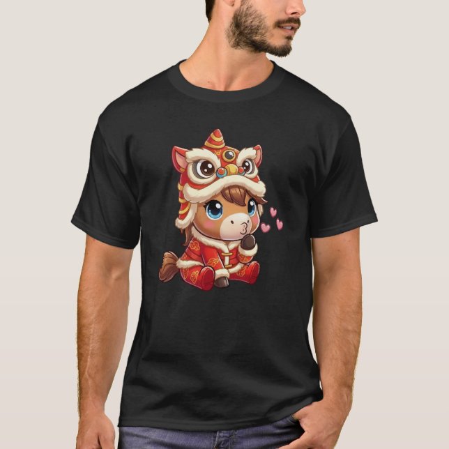 Chinese New Year Horse 2026 Zodiac T-Shirt (Front)