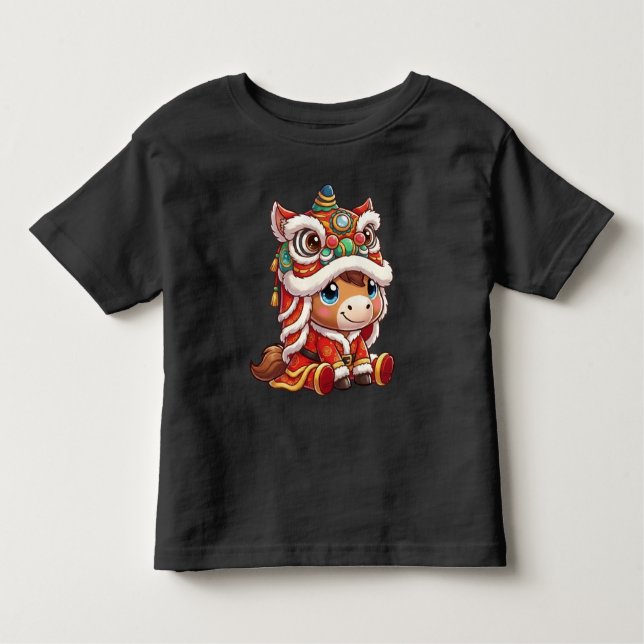 Chinese New Year Horse 2026 Zodiac Toddler T-Shirt (Front)