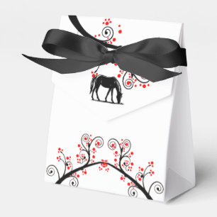 Chinese New Year Horse and Red Blossoms Favour Box