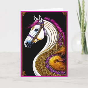 Chinese New Year Horse Greeting Card