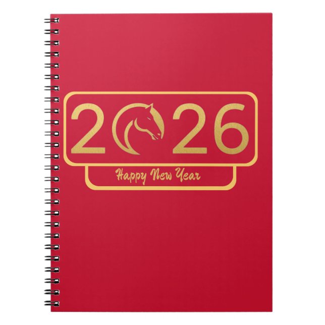 Chinese New Year Horse Perfect Gift Notebook (Front)
