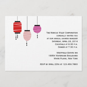 Chinese New Year Lanterns Cocktail Party Invitation