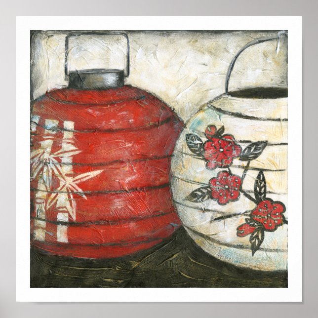 Chinese New Year Lanterns with Floral Print (Front)