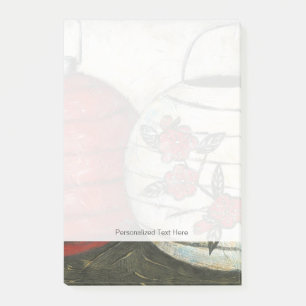 Chinese New Year Lanterns with Floral Print Post-it Notes