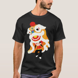 Chinese New Year Lion Dragon Traditional Dance Col T-Shirt