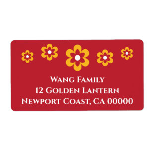 Chinese New Year Lunar Celebration Yellow Red