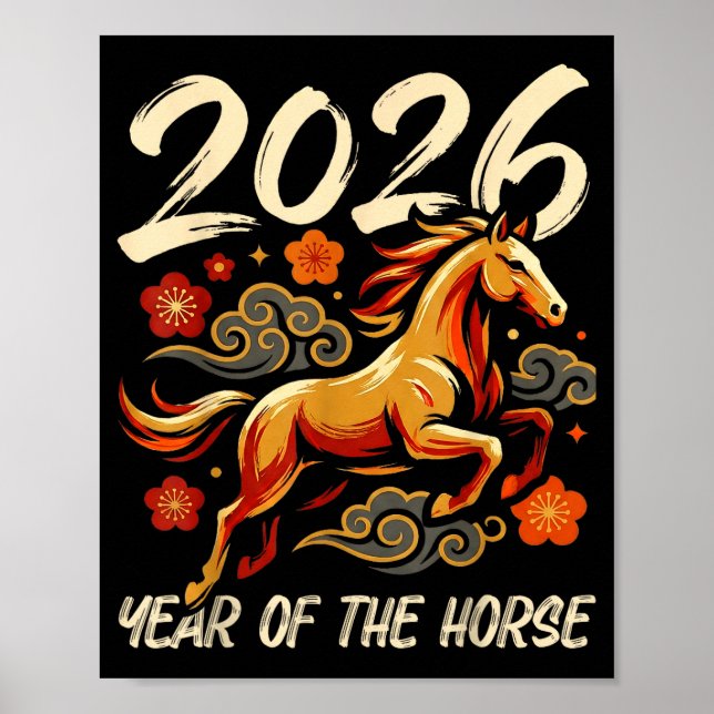 Chinese New Year Lunar Year Of The Horse 2026  Poster (Front)
