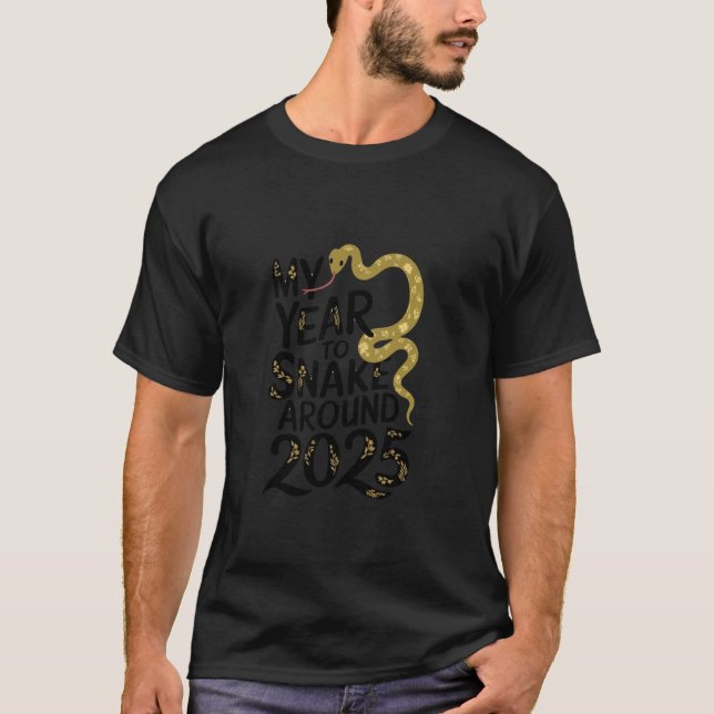 Chinese New Year My Year Snake Around Lunar Snake  T-Shirt (Front)