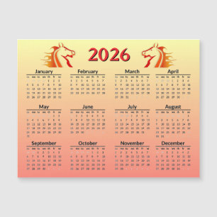 Chinese New Year of Horse 2026 Calendar 