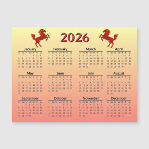 Chinese New Year of Horse 2026 Calendar 