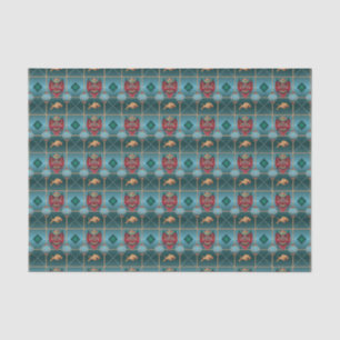 Chinese New Year of Ox - Green Check Pattern Tissue Paper