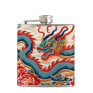 Chinese New Year of the Dragon 2024 "Embroidery" Hip Flask