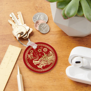 Chinese New year of the Dragon 2024 Key Ring