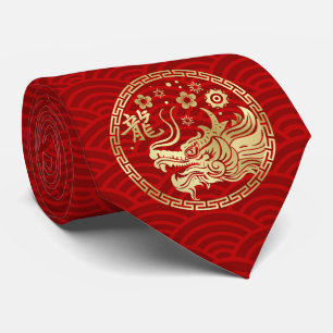 Chinese New year of the Dragon 2024 Tie