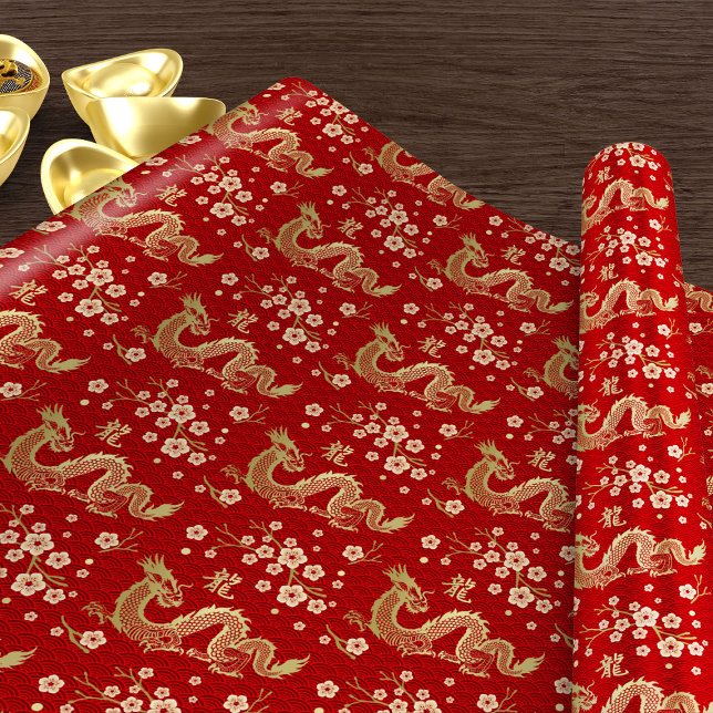 Chinese New year of the Dragon 2024 Wrapping Paper (Creator Uploaded)