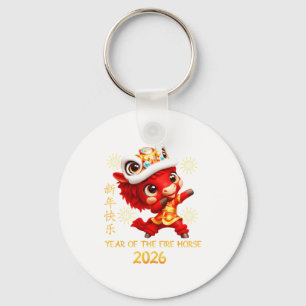 Chinese New Year Of The Fire Horse 2026 Lunar New  Key Ring