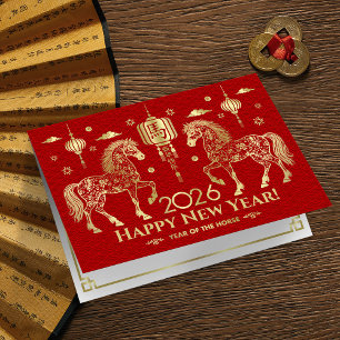 Chinese New year of the Horse 2026 Card